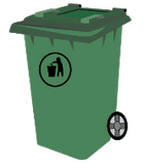 San-A-Can Green Trash Bin